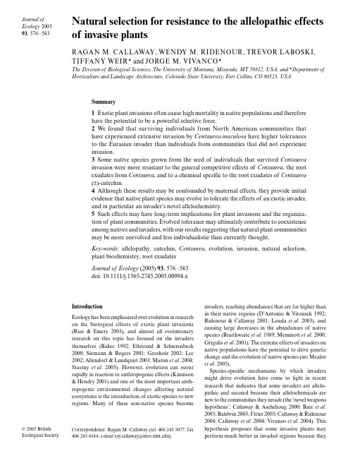 CallawayEcology2005