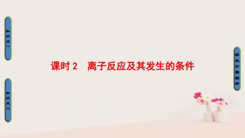 版高中化学第二章化学物质及其变化第2节离子反应课时2离子反应及其发生的条件课件新人教版必修1