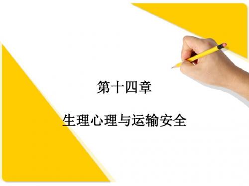 城市轨道交通心理学第14章.生理心理与运输安全