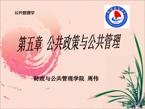 第五章 公共政策与公共管理