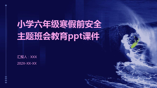 小学六年级寒假前安全主题班会教育PPT课件