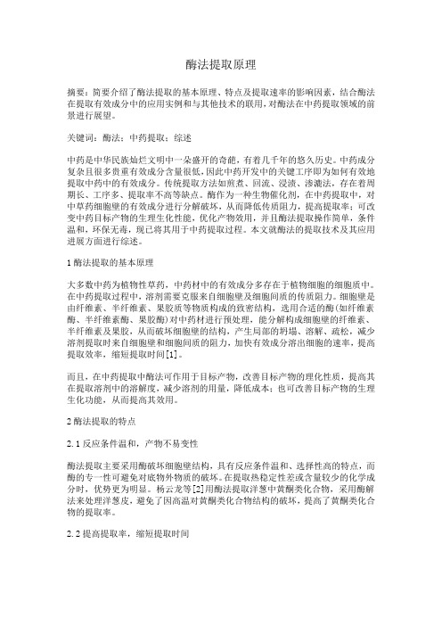 酶技术原理与应用