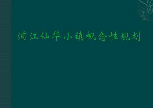 特色小镇概念规划设计文本