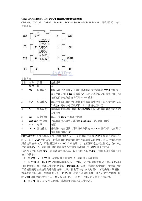 OB2268引脚功能图