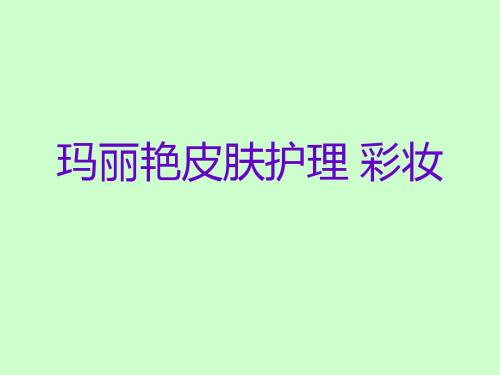 玛丽艳皮肤护理 彩妆