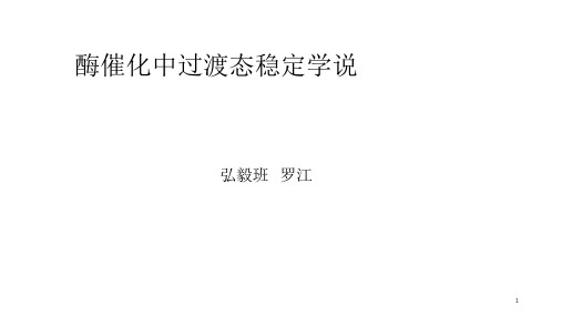 酶催化中过渡态稳定学说ppt课件