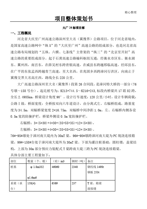 大广26标项目整体策划书