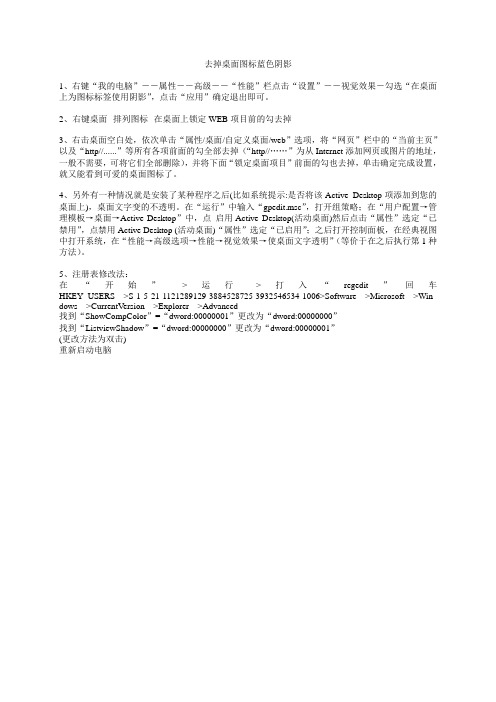 去掉桌面图标蓝色阴影·吴永昌