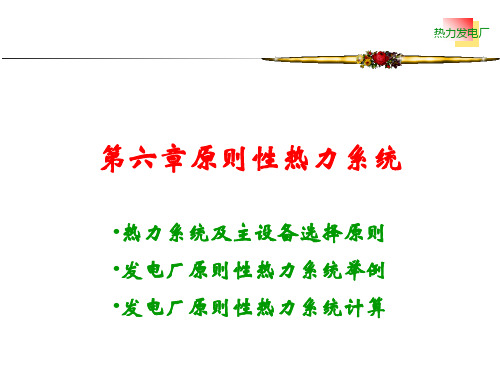 第六章原则性的热力系统PPT课件