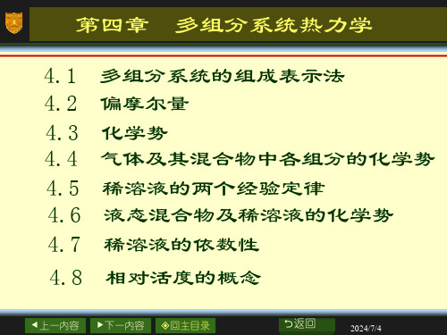 hx04多组分系统热力学