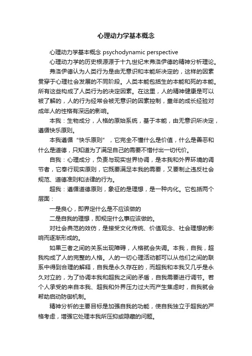 心理动力学基本概念