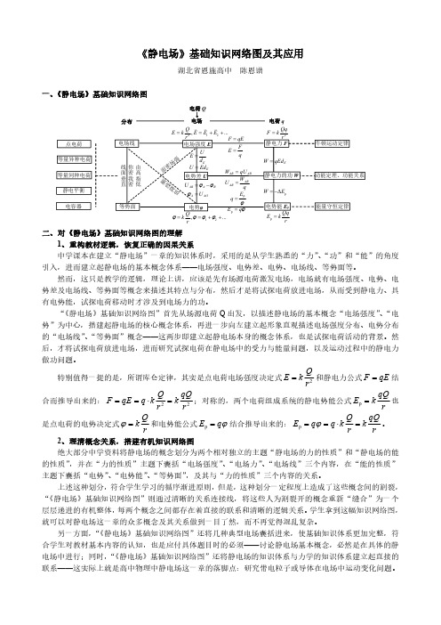 《静电场知识网络图》及其应用