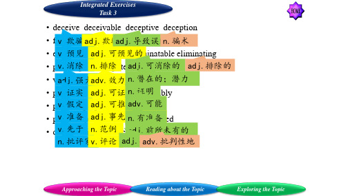 新核心综合学术英语教程2 unit4 练习答案