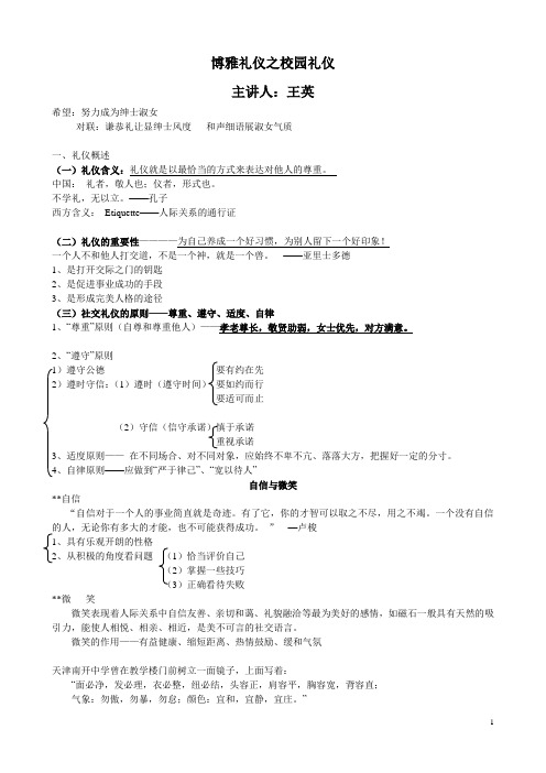 博雅礼仪之校园礼仪