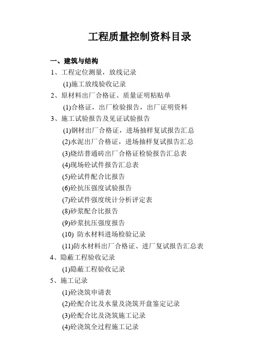竣工验收综合资料