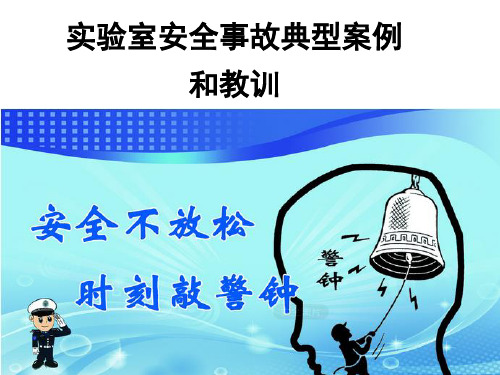 实验室安全事故典型案例和教训-PPT文档资料
