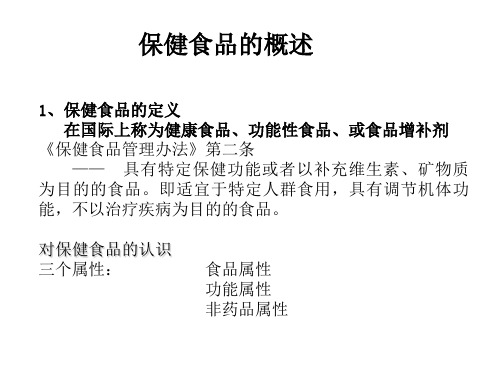 保健食品功能介绍