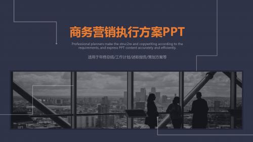 商务营销执行方案销售策略策划PPT模板