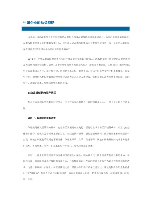 中国企业的品类战略