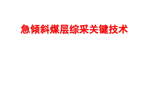 采矿学--急倾斜煤层综采关键技术与装备