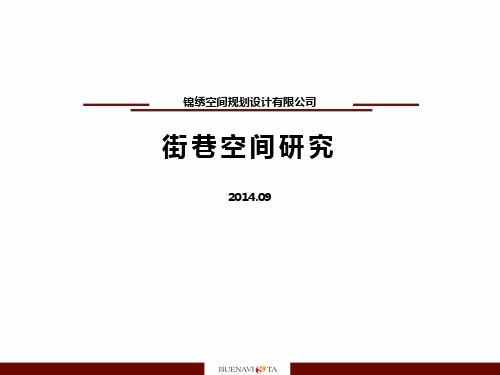 街巷空间及案例专题研究精品