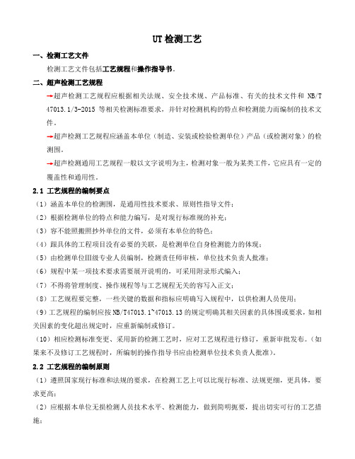 UT工艺规程和操作指导书