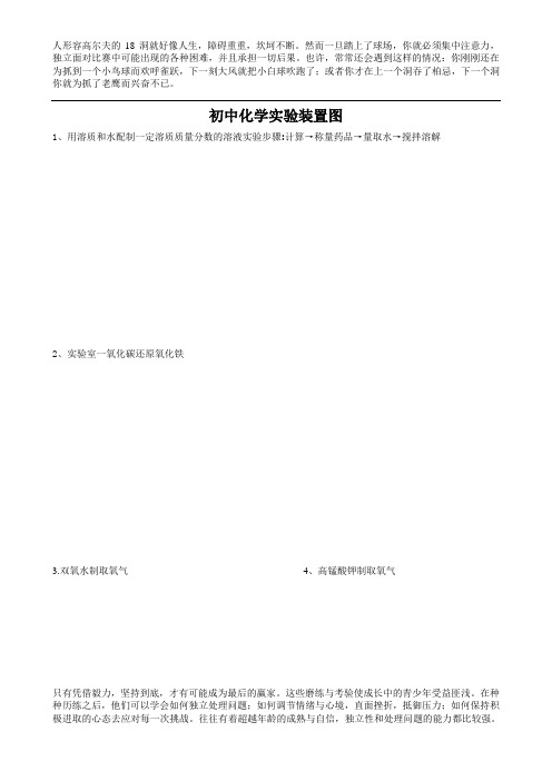 初中化学实验图