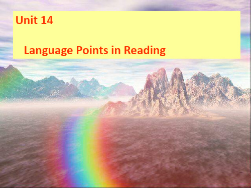 Unit 14 Language Points in ReadingPPT课件