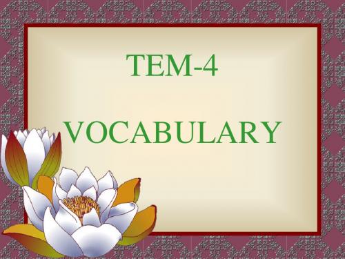TEM-4_词汇