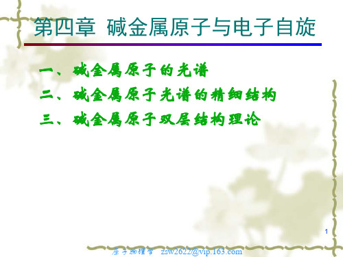 第四章 碱金属原子与电子自旋