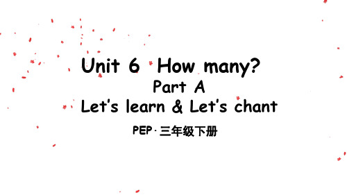 人教PEP三年级英语下册 Unit 6 Part A 第1课时 课件