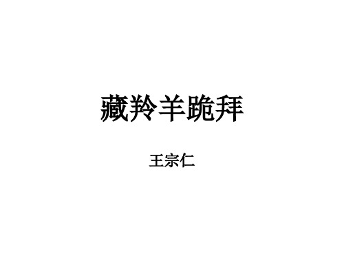 2藏羚羊的跪拜优秀PPT教学课件