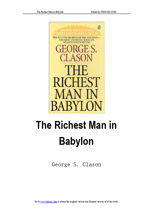 THE RICHEST MAN IN BABYLON