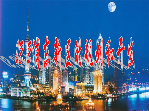 浦东新区的发展与规划