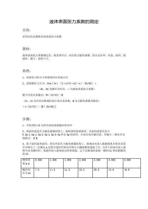液体表面张力系数的测定 (2)