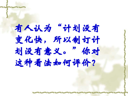 管理学原理计划课件1