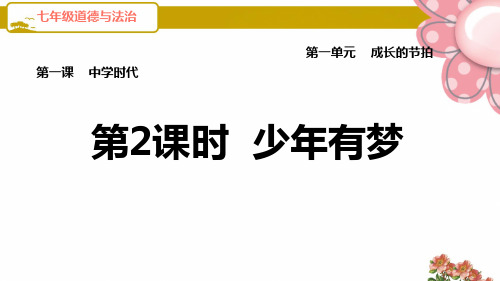 (河北专版)道德与法治七年级上册《第一课 第2课时 少年有梦》课件(人教部编版)