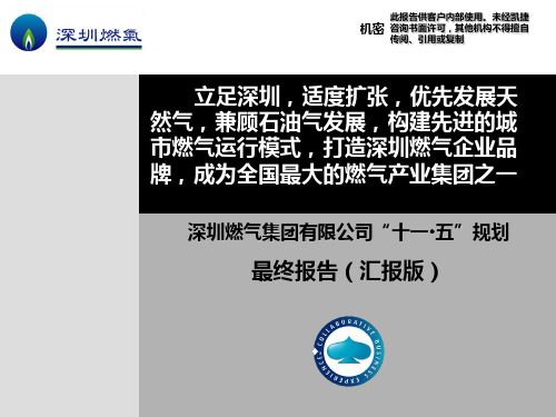 深圳燃气十一五规划-最终报告(汇报版)