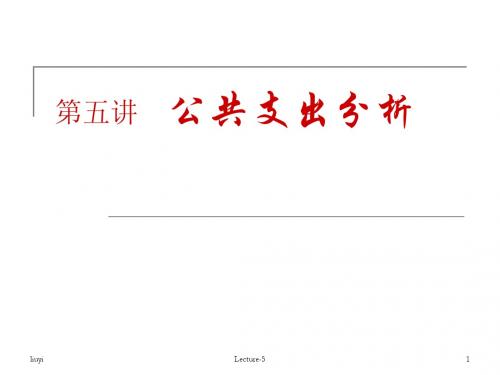 公共支出分析