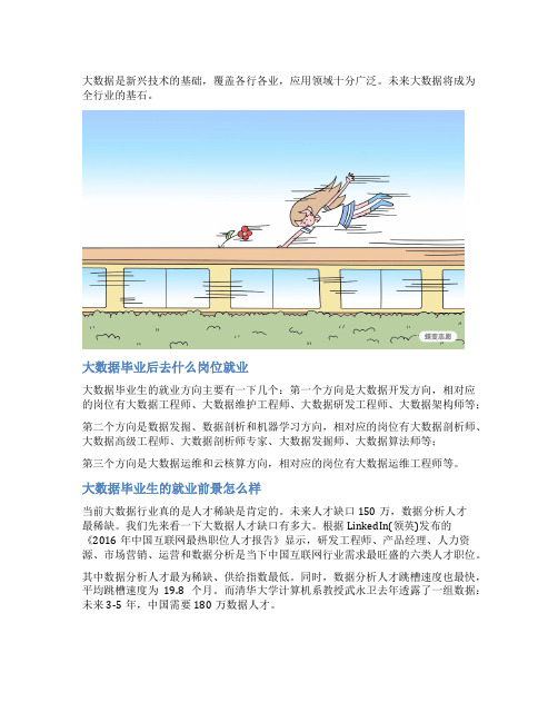 大数据毕业后去什么岗位就业 就业前景怎么样