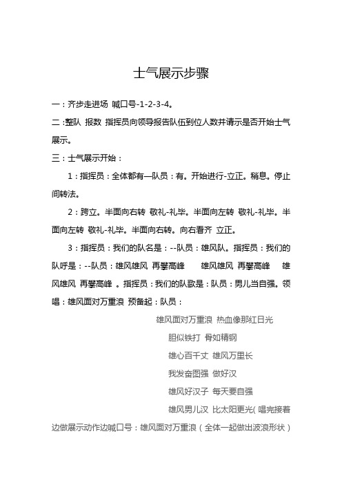 士气展示