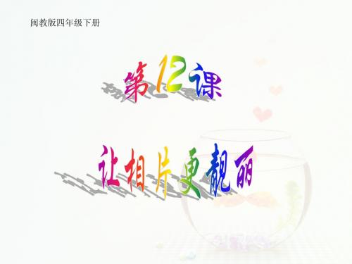 闽教2012版信息技术四下12、让相片更靓丽