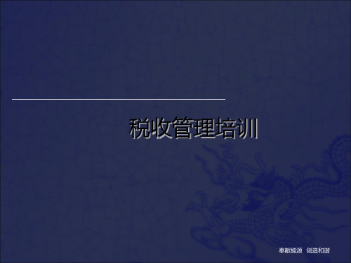 《税收管理培训讲义》PPT课件_OK