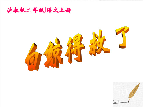 白鲸得救了 公开课获奖课件