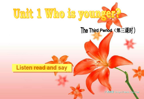 小学英语精编资料unit1 Who is younger课件11