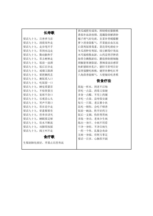 长寿歌