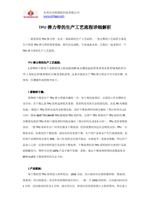 TPU弹力带的生产工艺流程详细解析