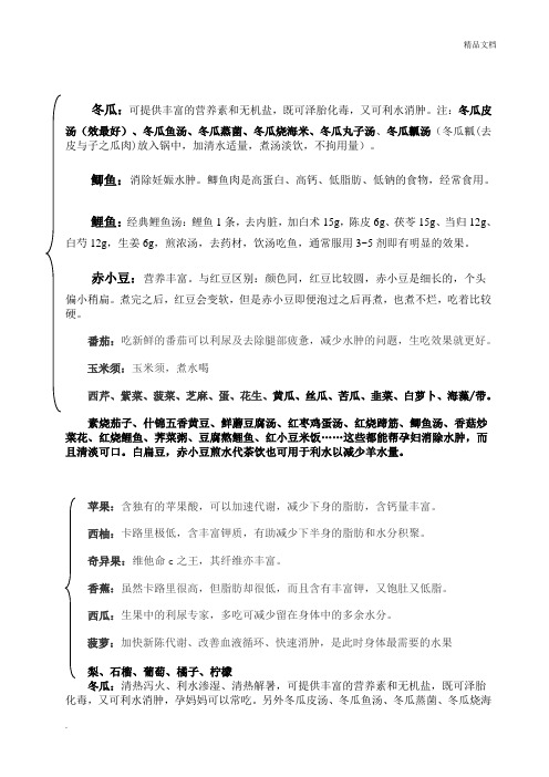 利水消肿食物