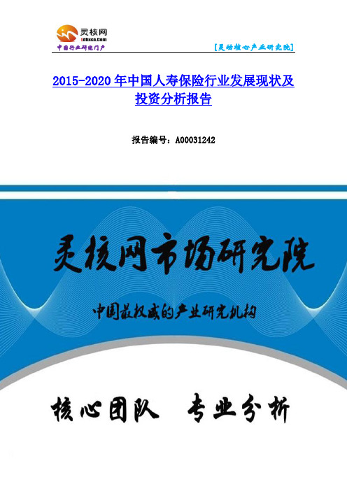 中国人寿保险行业发展现状及投资分析报告—灵核网