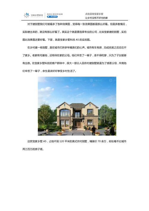 实拍农村小别墅 精美图片